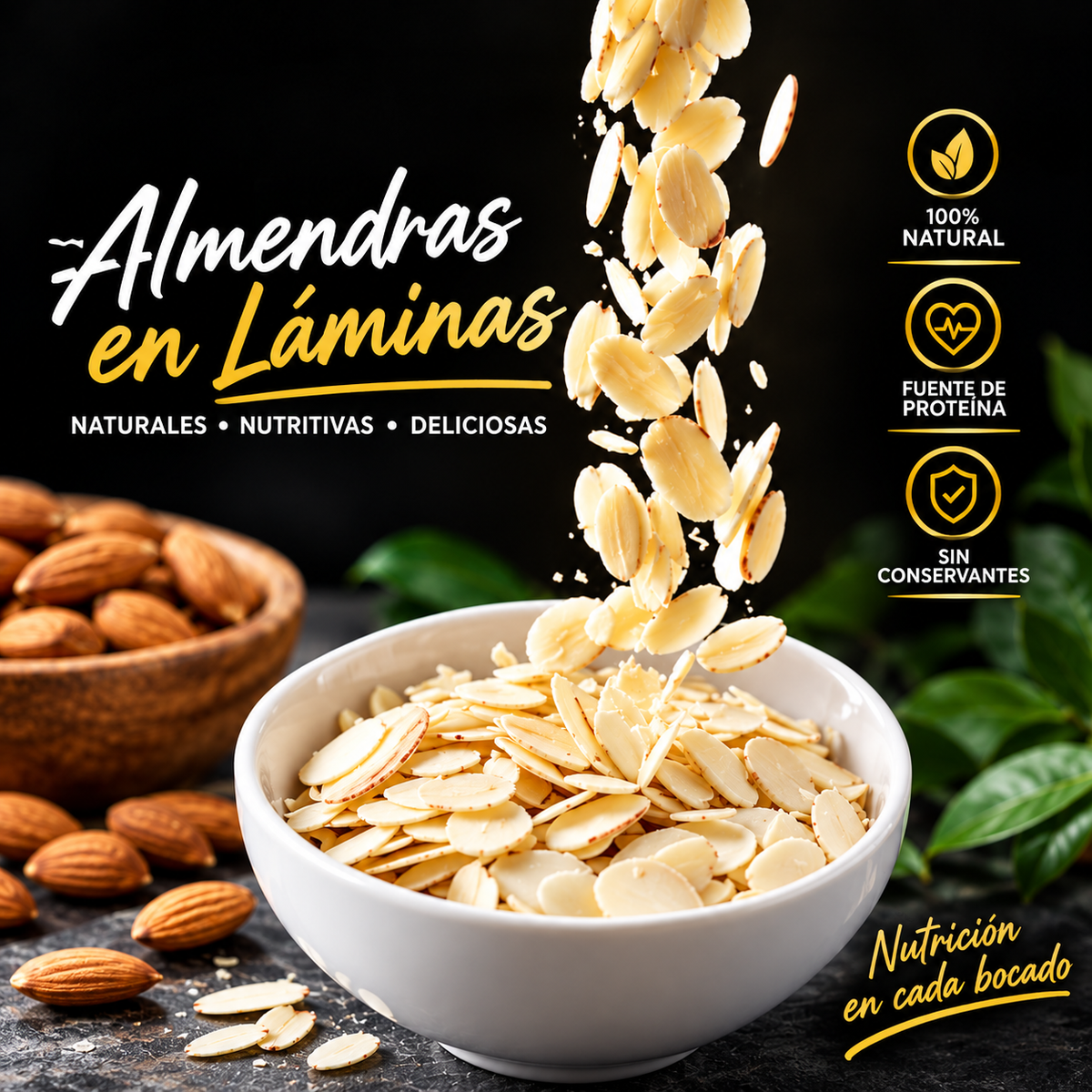 ALMENDRA LAMINADA SELECCIONADA X 500 GRAMOS