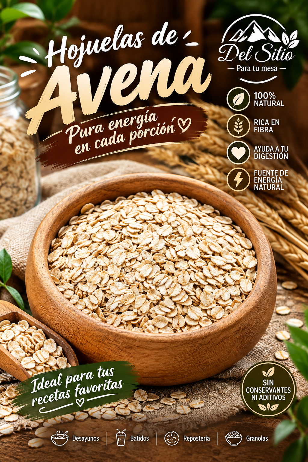AVENA SIN GLUTEN NATURAL * 500g