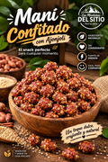 Maní confitado con ajonjolí